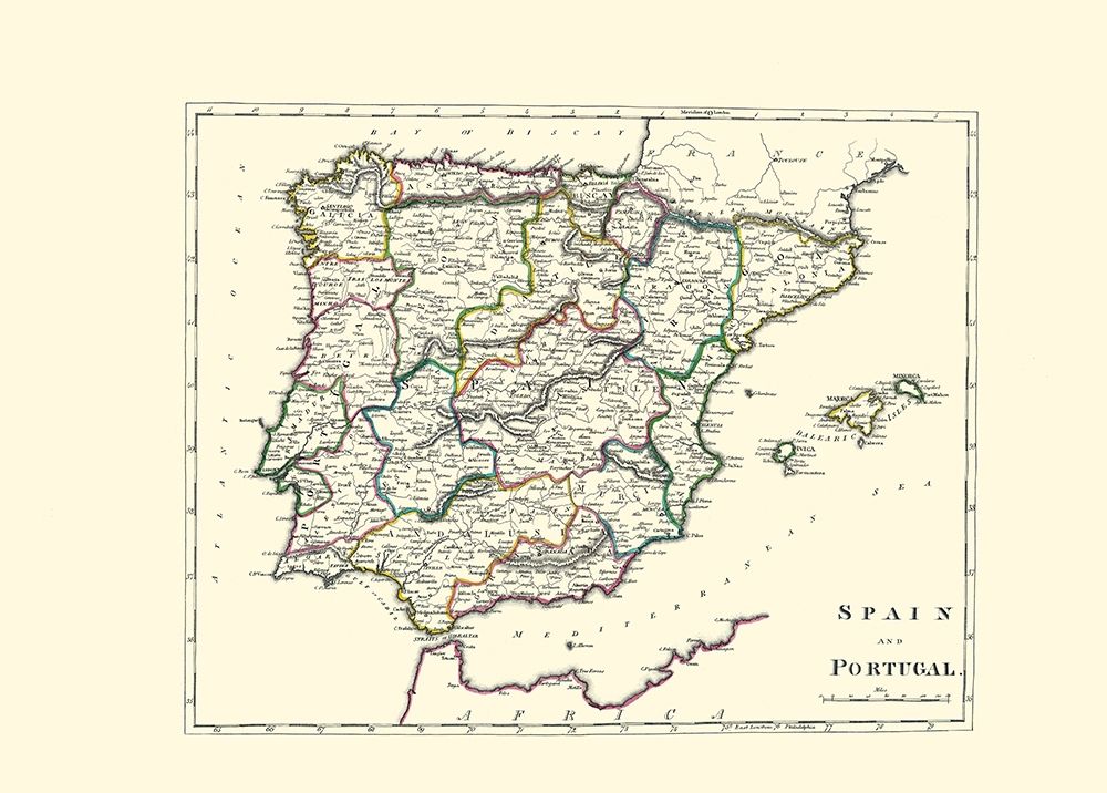 Spain Portugal - Carey 1814