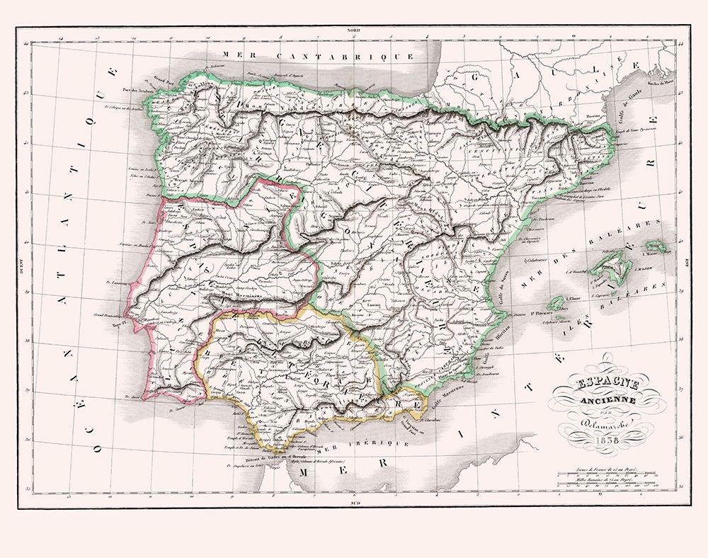 Spain Portugal - Delamarche 1847