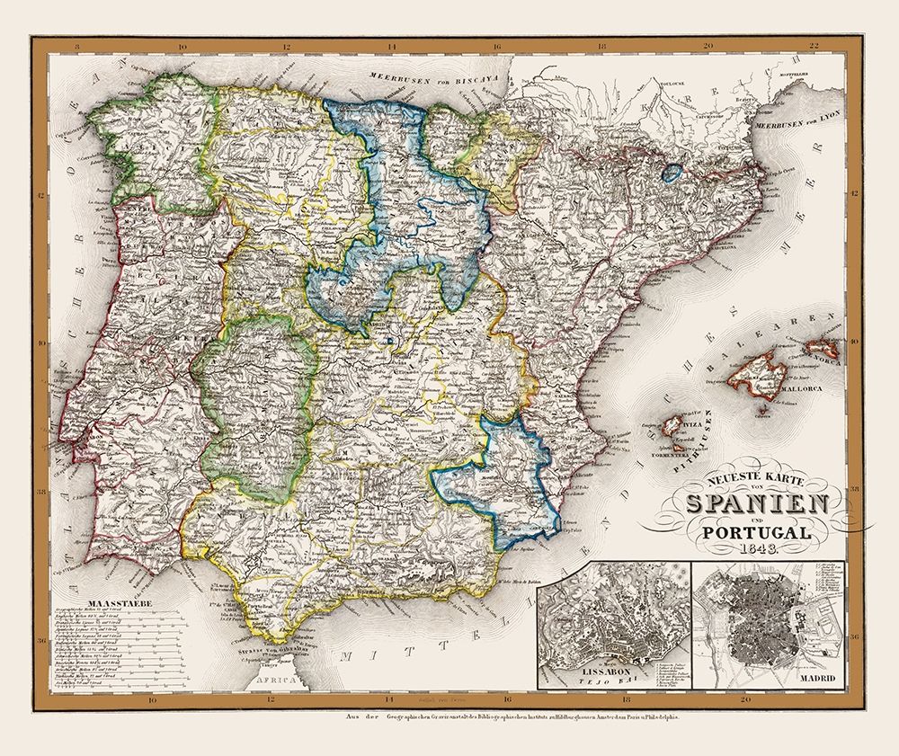 Spain Portugal - Meyer 1843