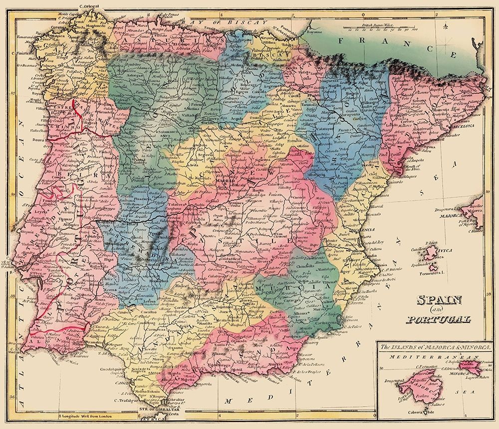 Spain Portugal - Lucas 1823