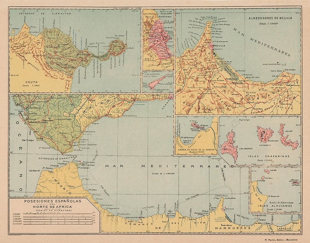 Spanish Possessions in North Africa - Martin 1903