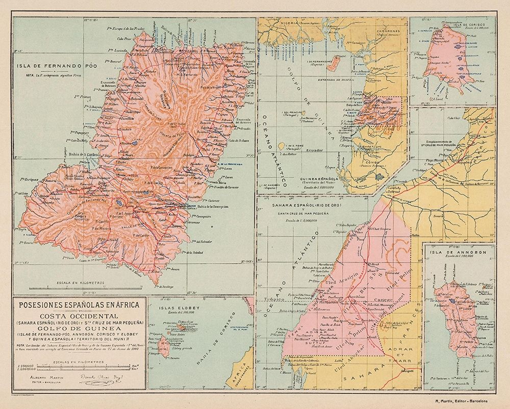 Spanish Possessions in Africa - Martin 1903