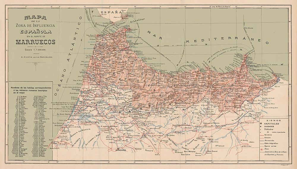 Spanish Morocco Africa Spain - Martin 1905