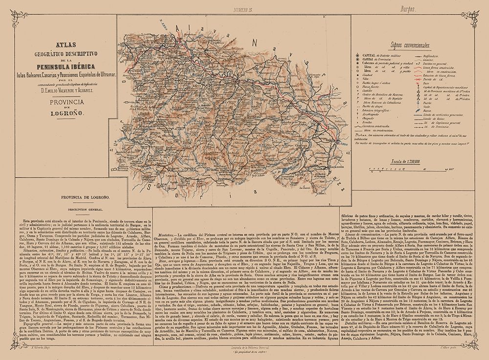 Logrono Province Spain - Valverde 1880