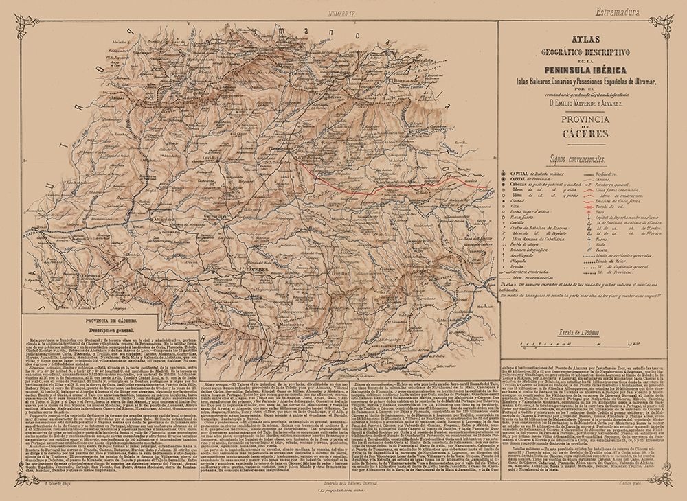 Caceres Province Spain - Valverde 1880