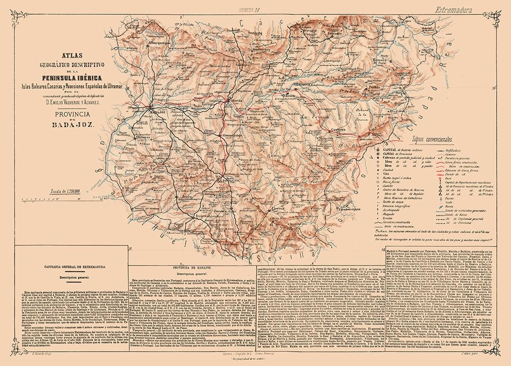 Badajoz Province Spain - Valverde 1880