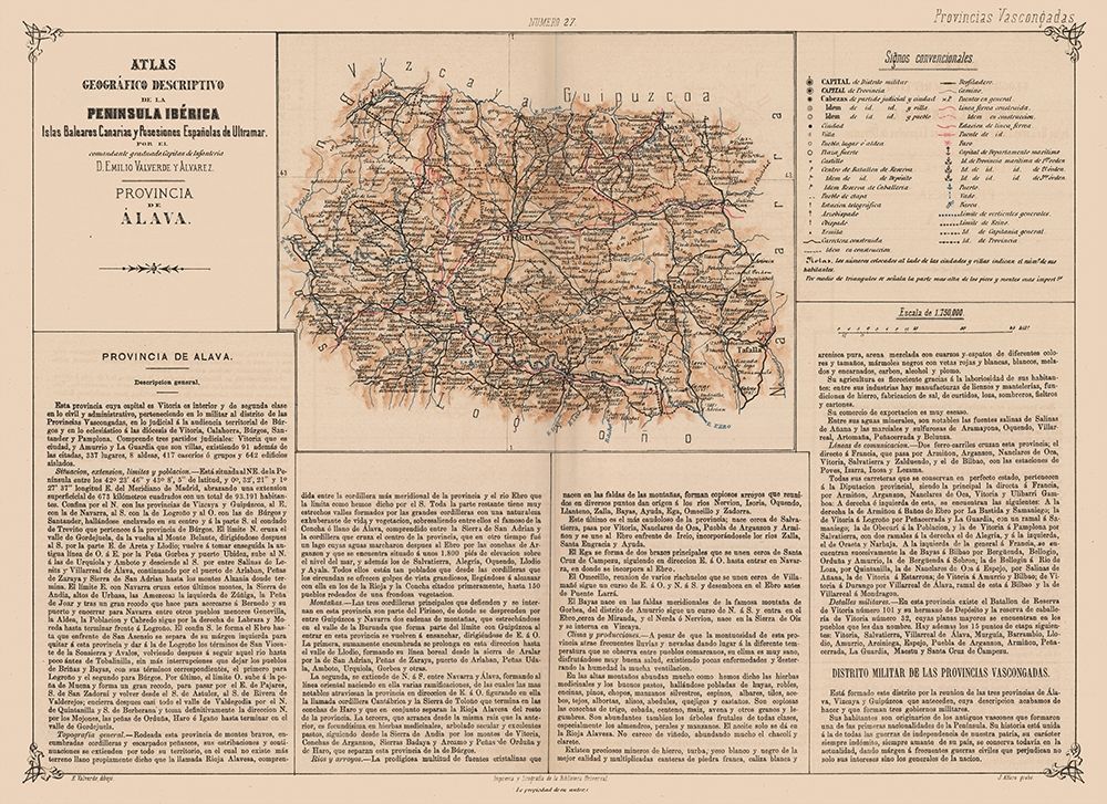 Alava Province Spain - Valverde 1880