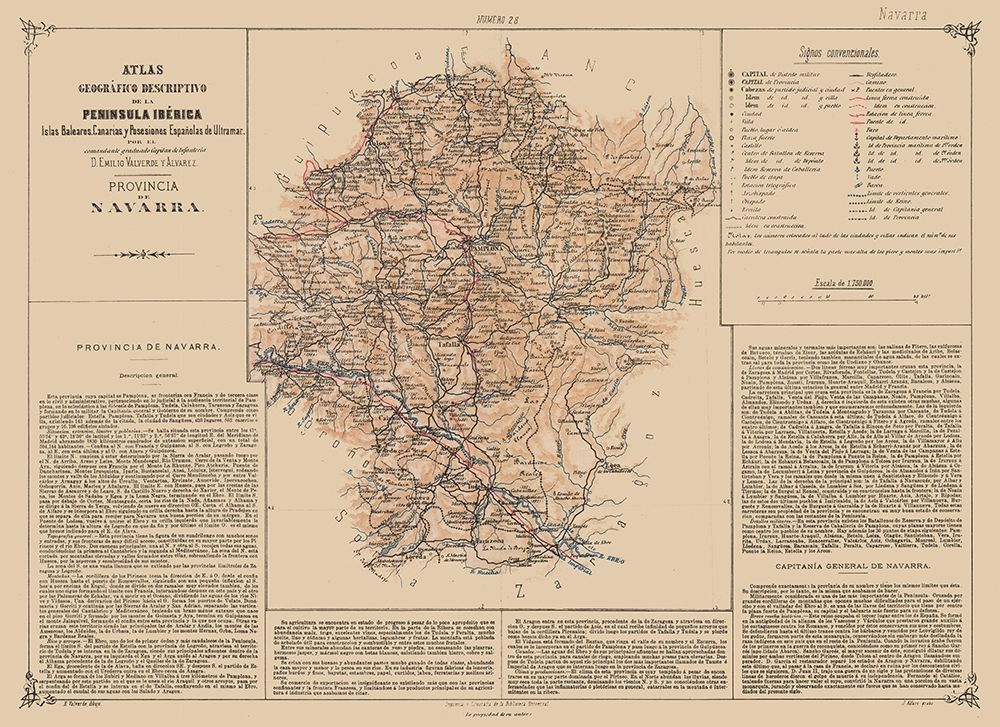 Navarre Province Spain - Valverde 1880