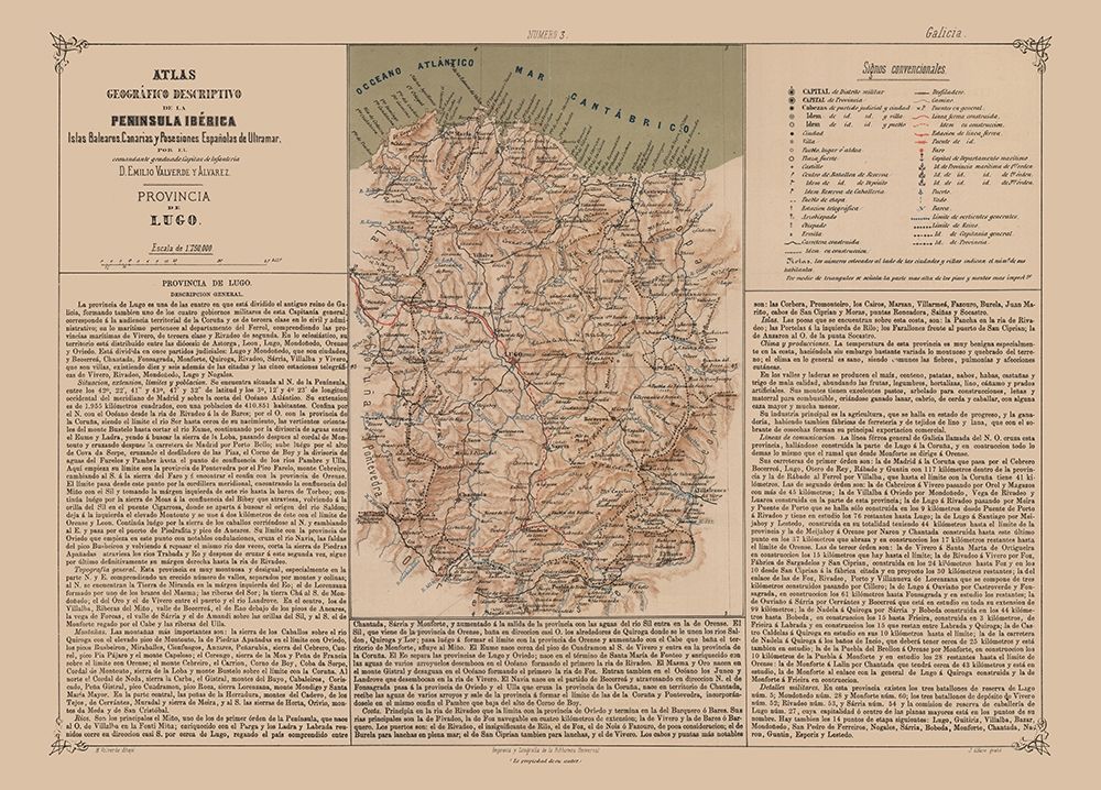 Lugo Province Spain - Valverde 1880