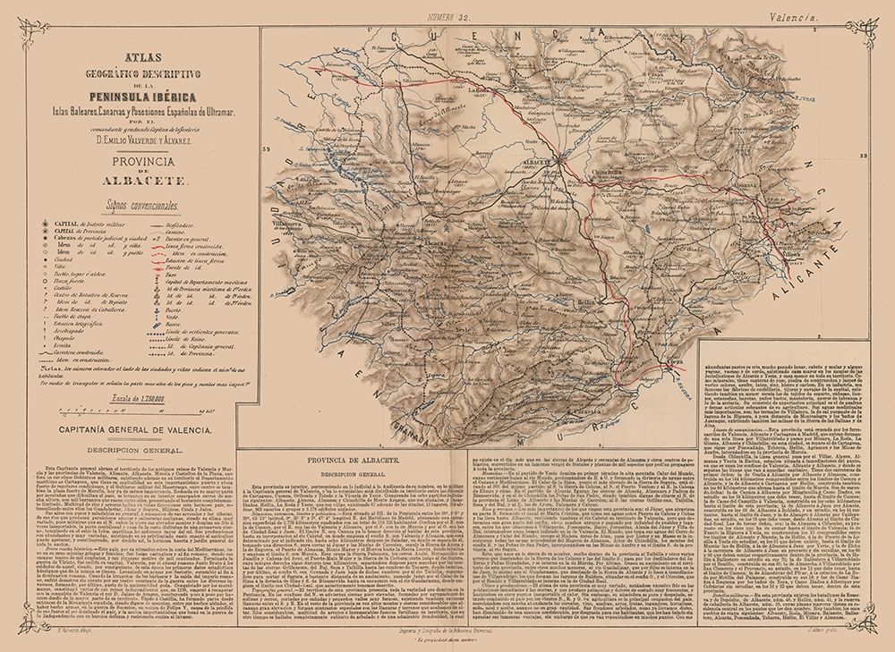 Albacete Province Spain - Valverde 1880