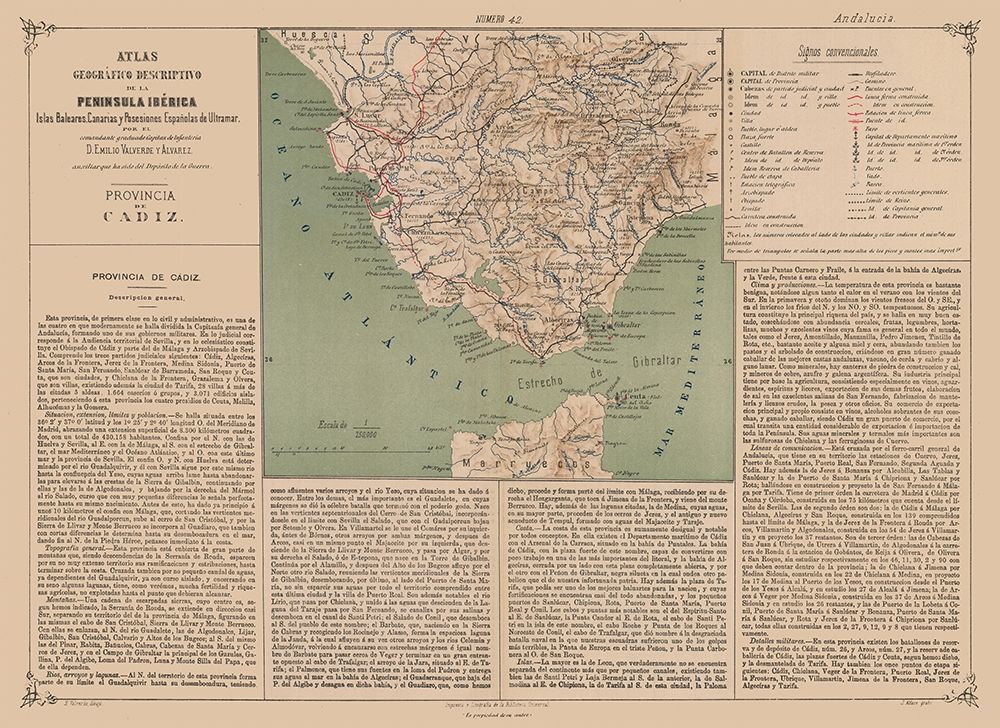 Cadiz Province Spain - Valverde 1880