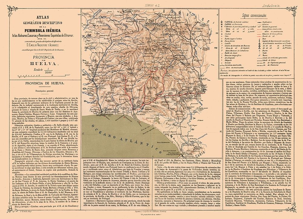 Huelva Province Spain - Valverde 1880