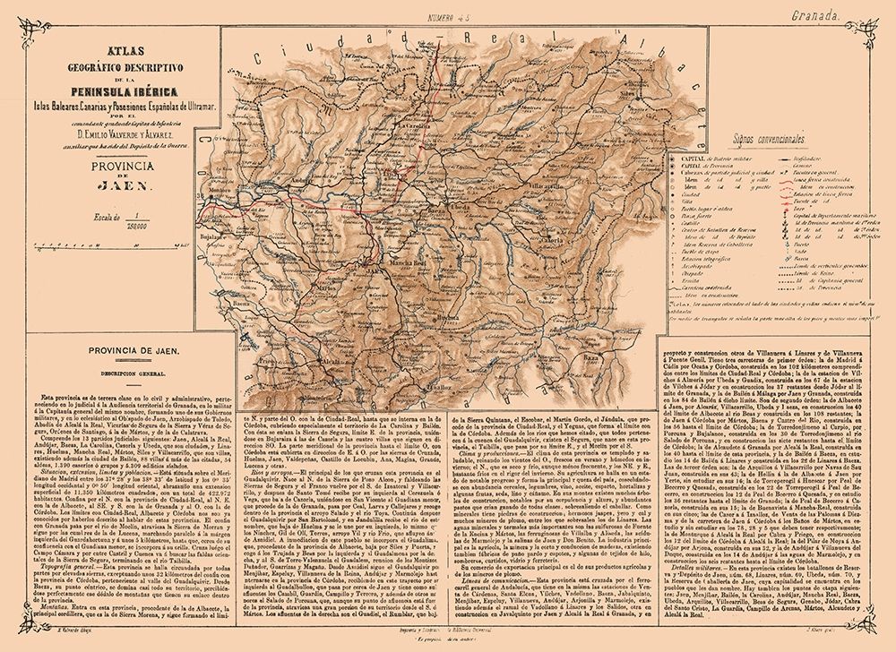 Jaen Province Spain - Valverde 1880