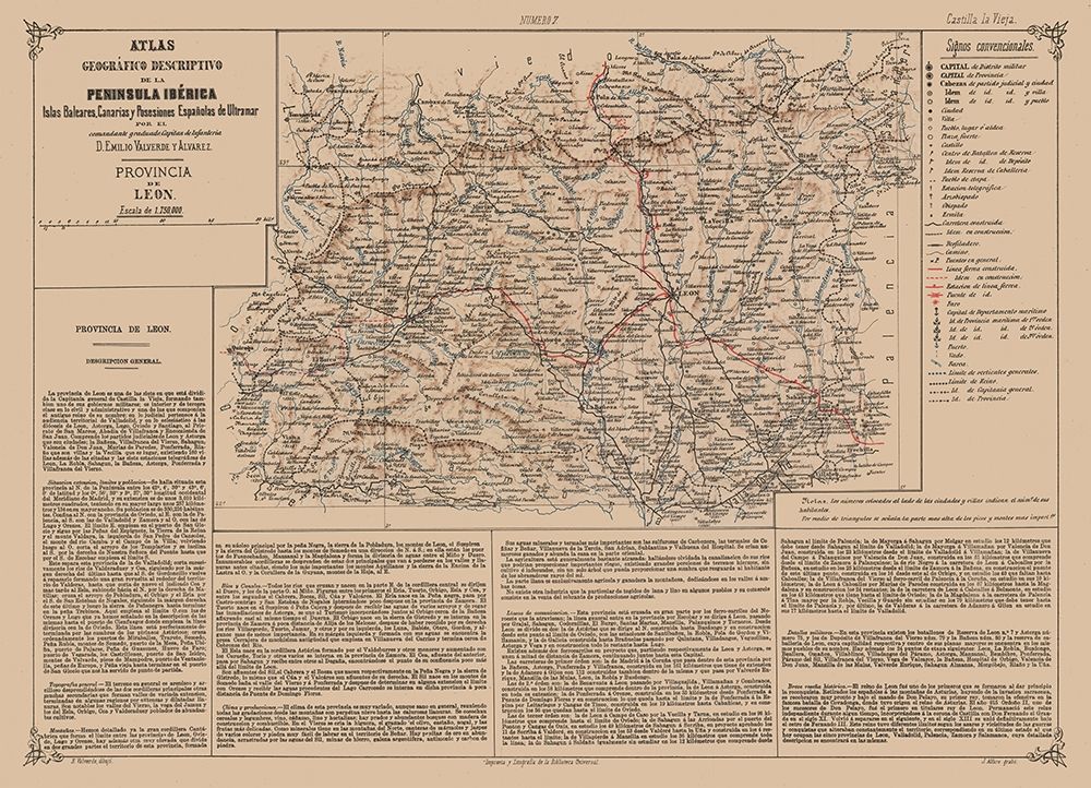Leon Province Spain - Valverde 1880