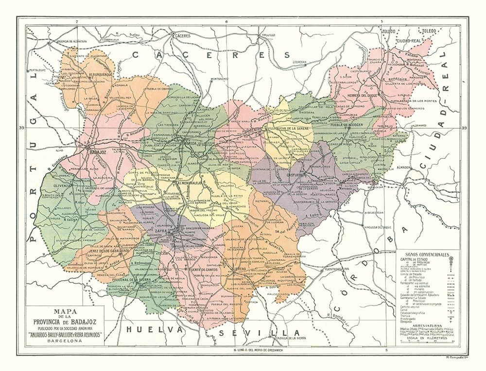 Badajoz Province Spain - Pompido 1913