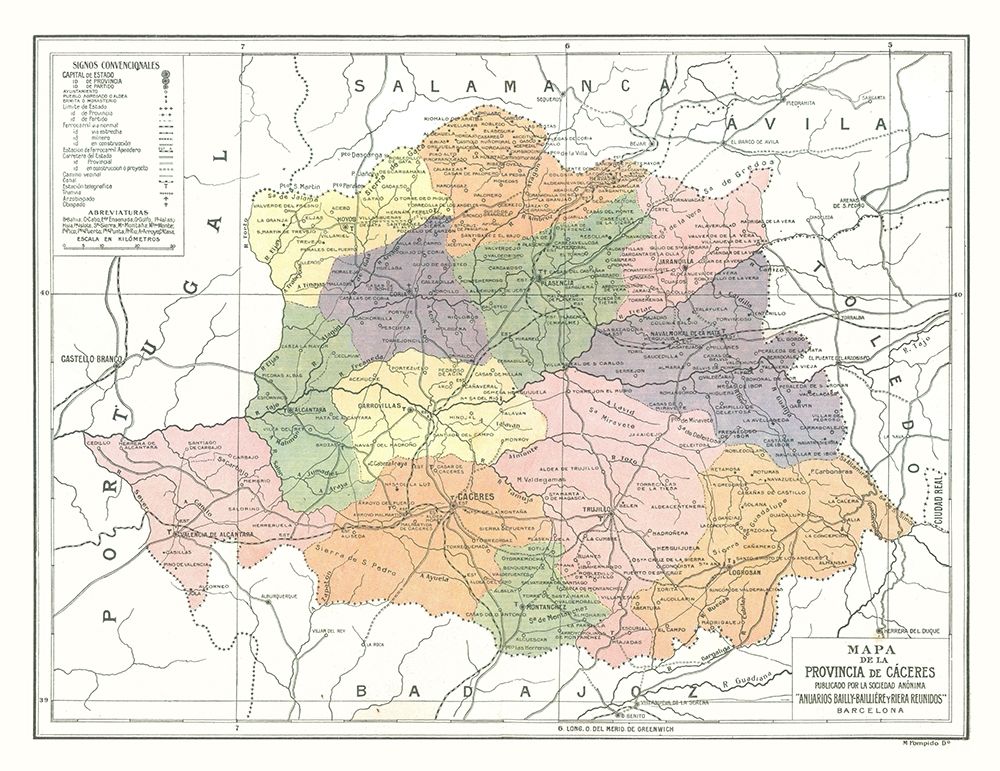 Caceres Province Spain - Pompido 1913