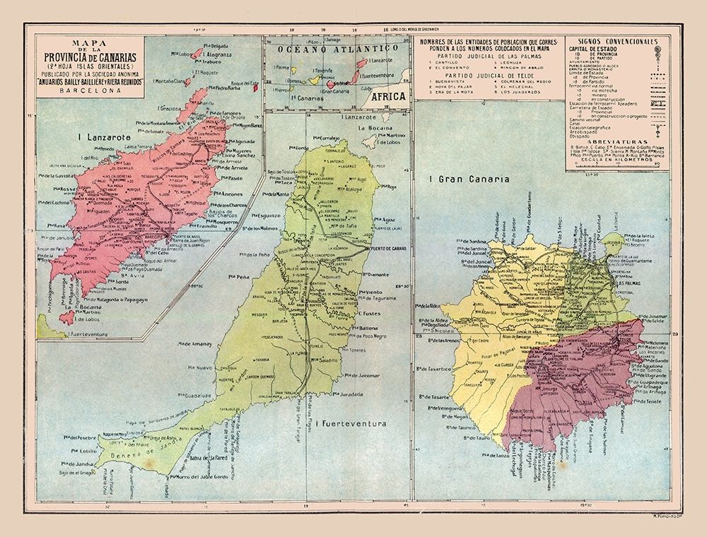 East Canary Islands Spain - Pompido 1913