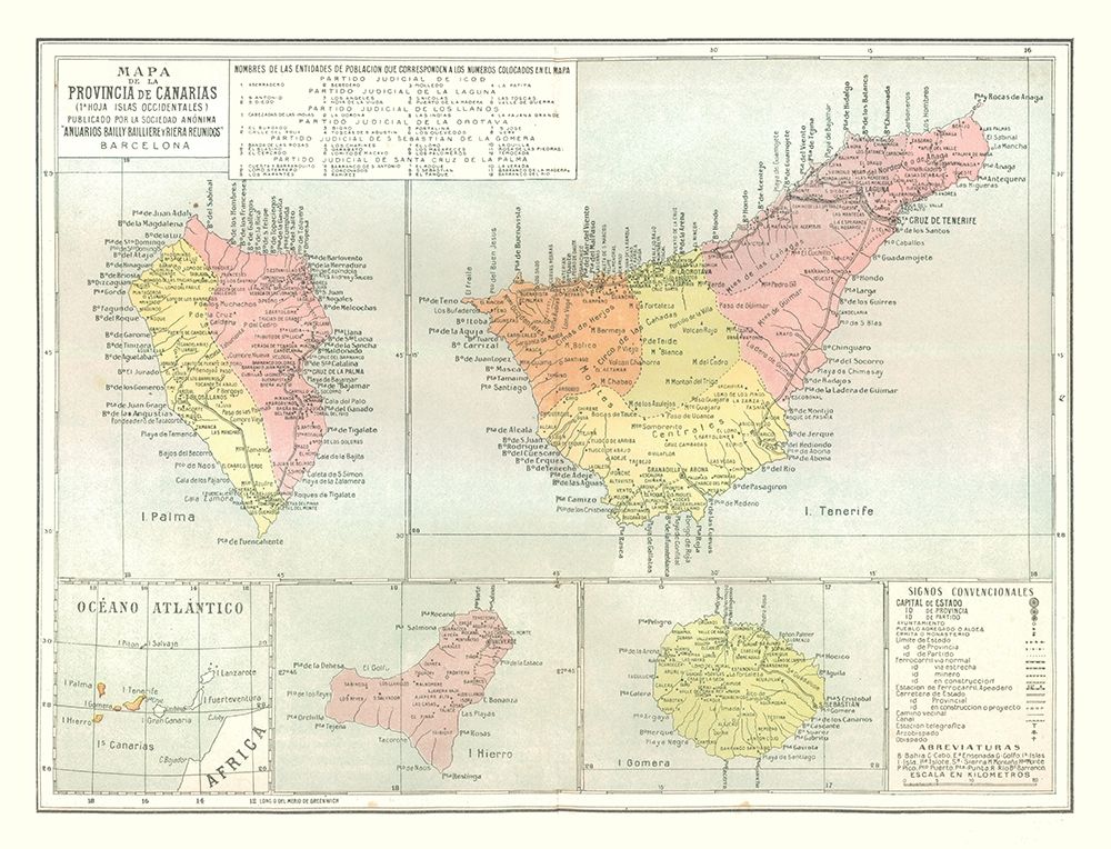 West Canary Islands Spain - Pompido 1913