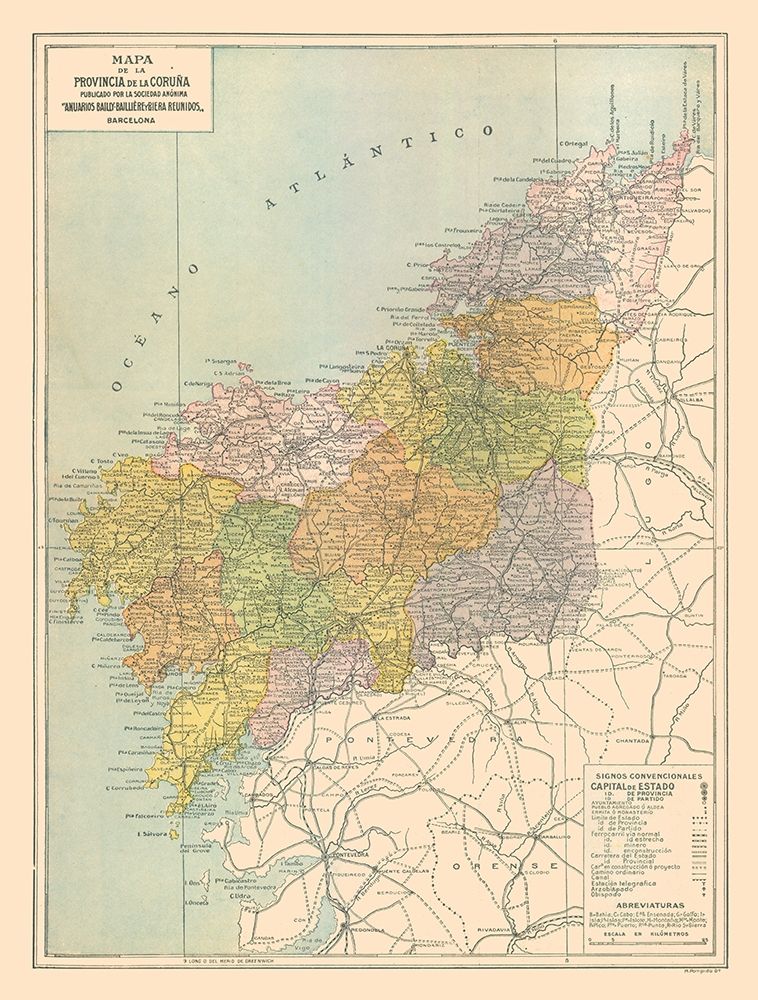 A Coruna Province Spain - Pompido 1913