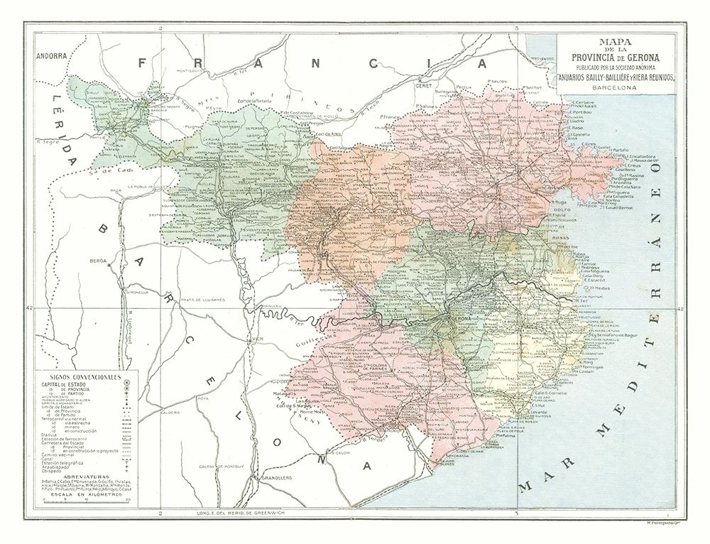 Girona Province Spain - Pompido 1913