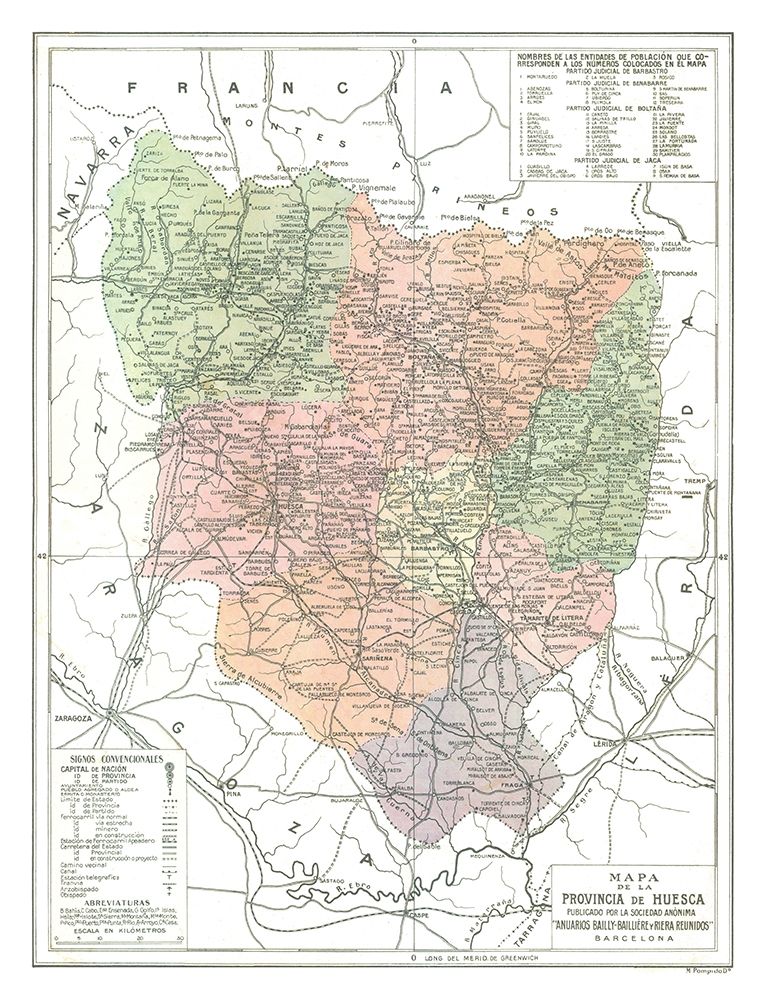 Huesca Province Spain - Pompido 1913