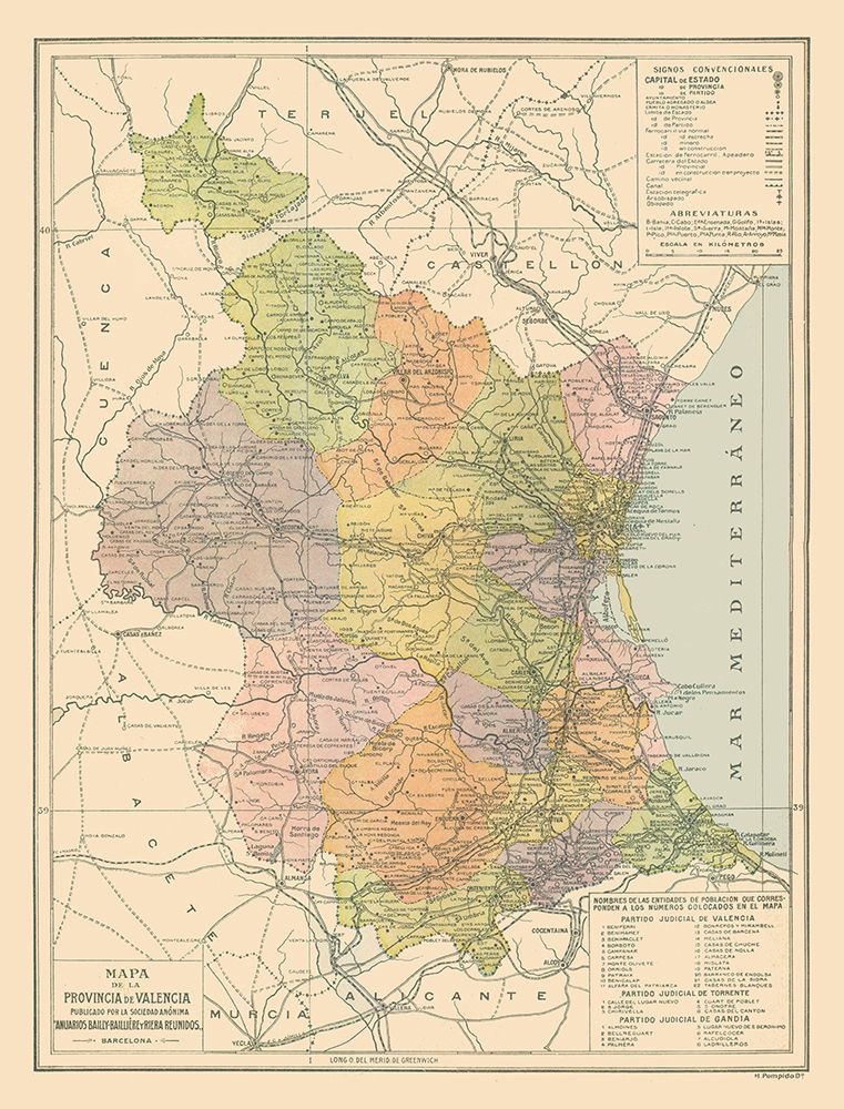 Valencia Province Spain - Pompido 1913