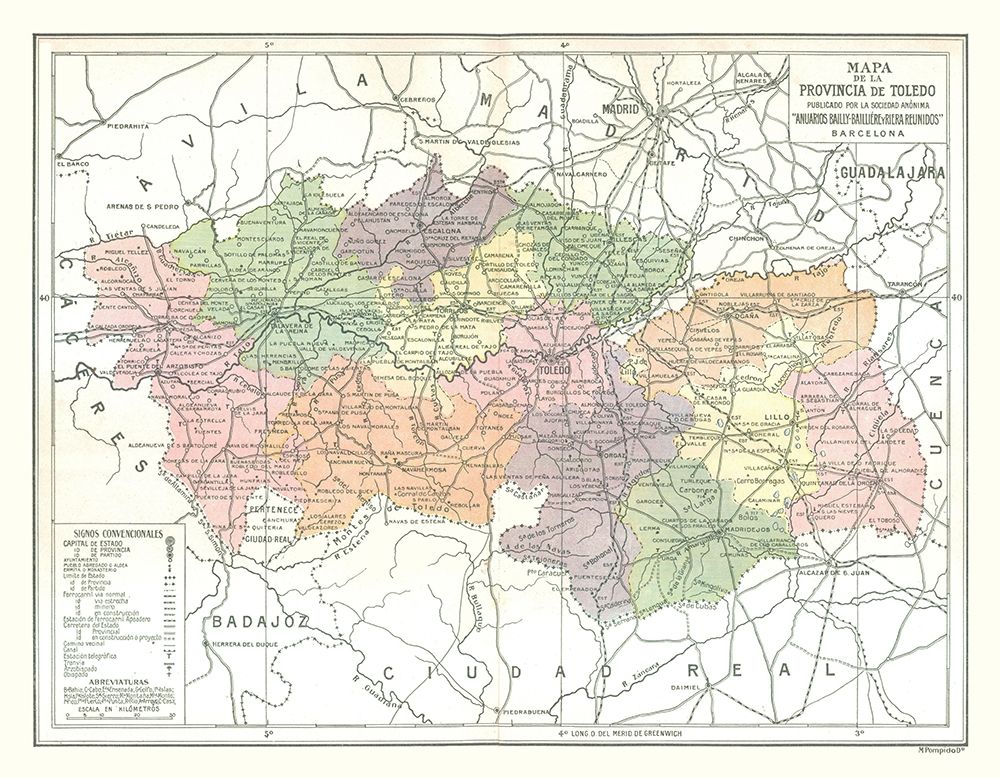 Toledo Province Spain - Pompido 1913