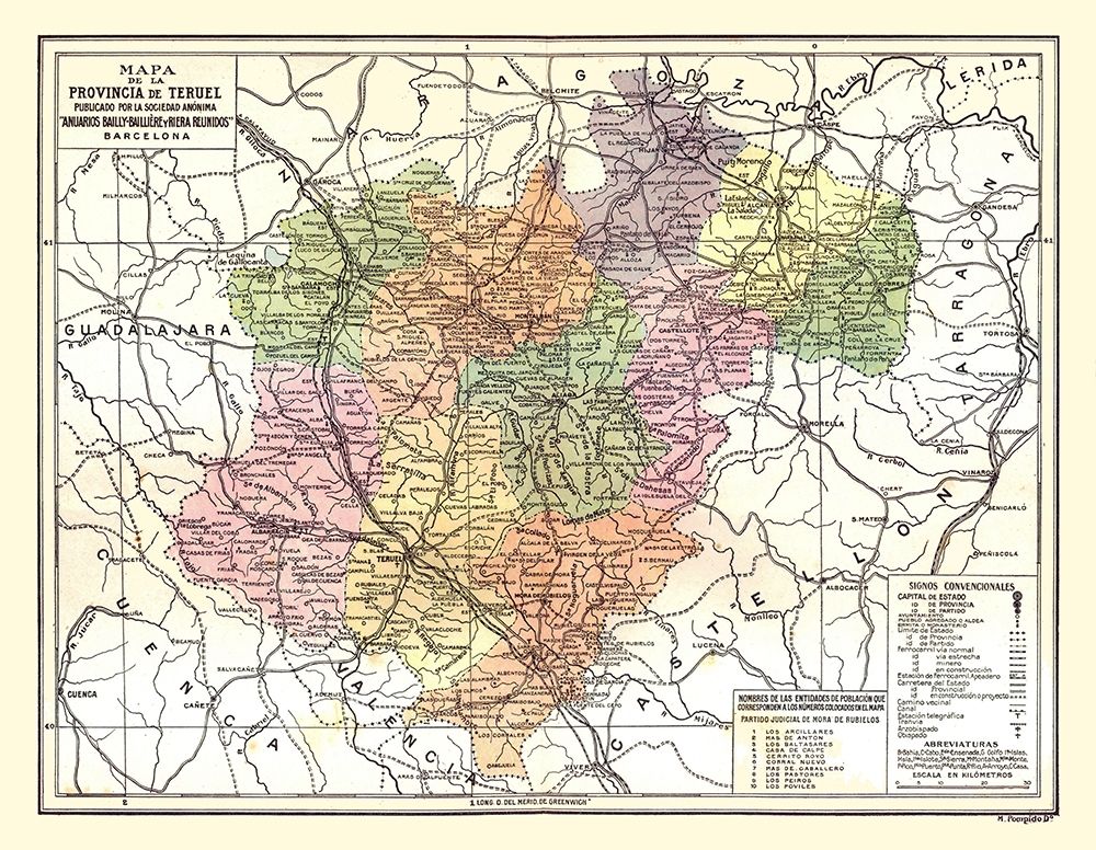 Teruel Province Spain - Pompido 1913