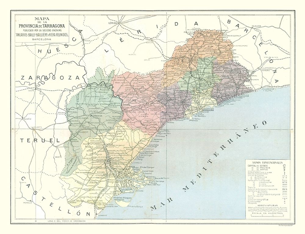 Tarragona Province Spain - Pompido 1913
