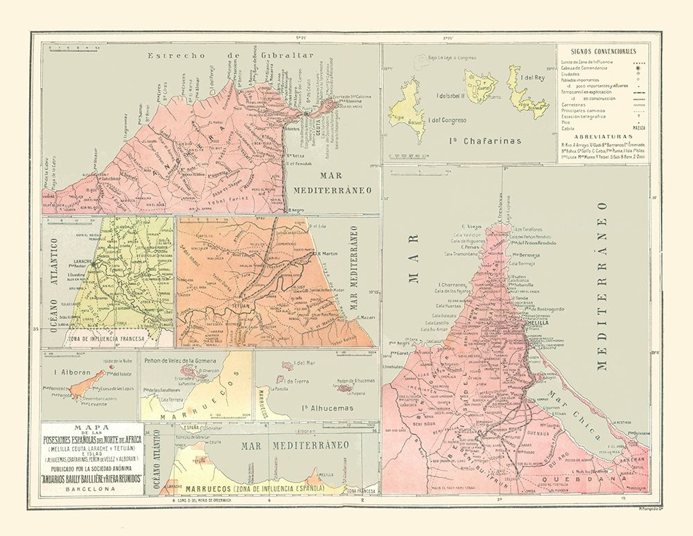 Spanish Possessions in North Africa - Pompido 1913
