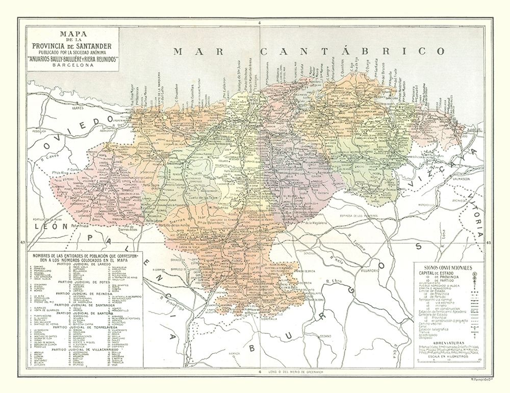 Santander Province Spain - Pompido 1913
