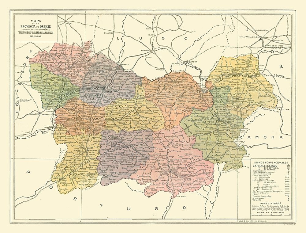Ourense Province Spain - Pompido 1913