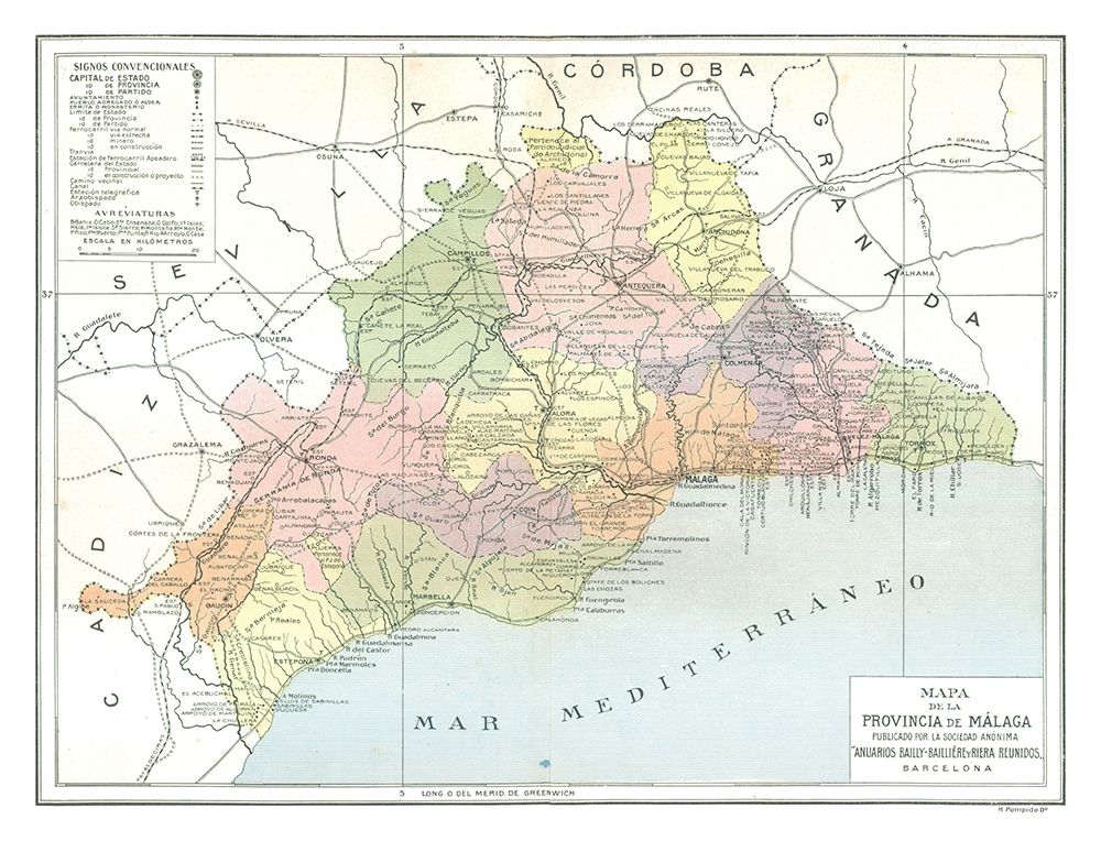 Malaga Province Spain - Pompido 1913