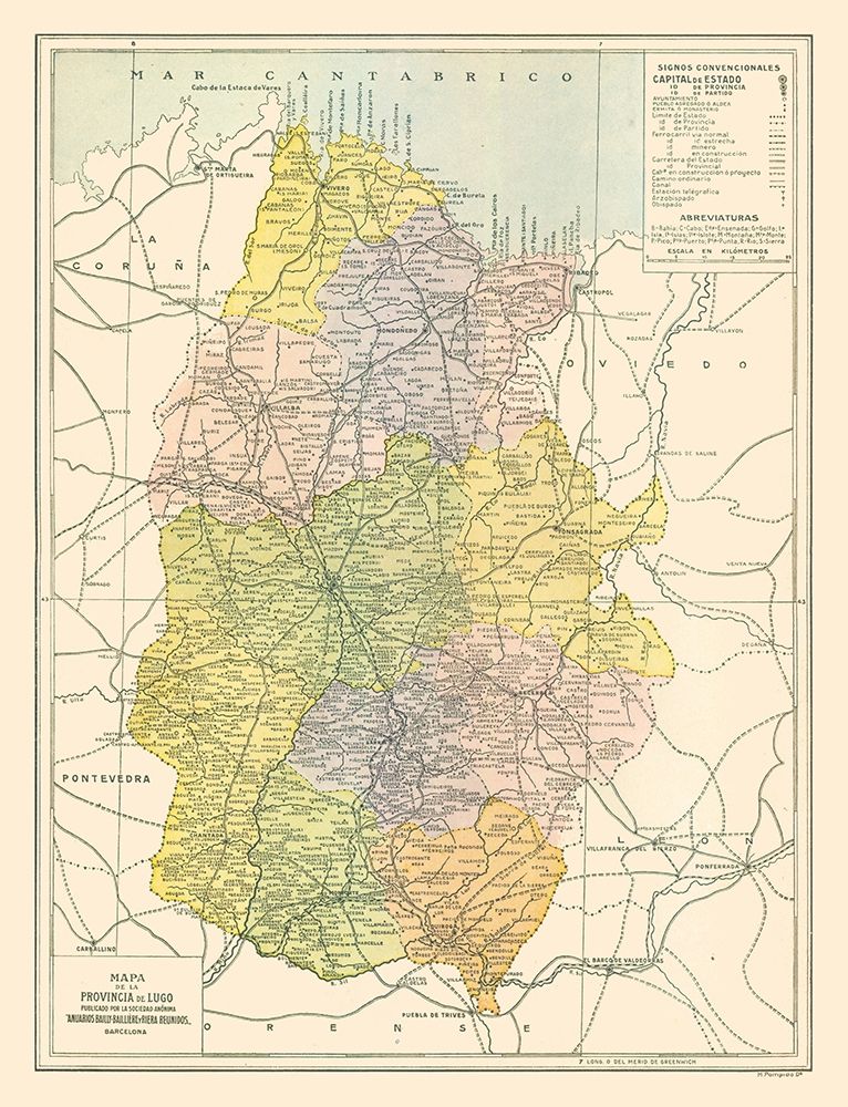 Lugo Province Spain - Pompido 1913