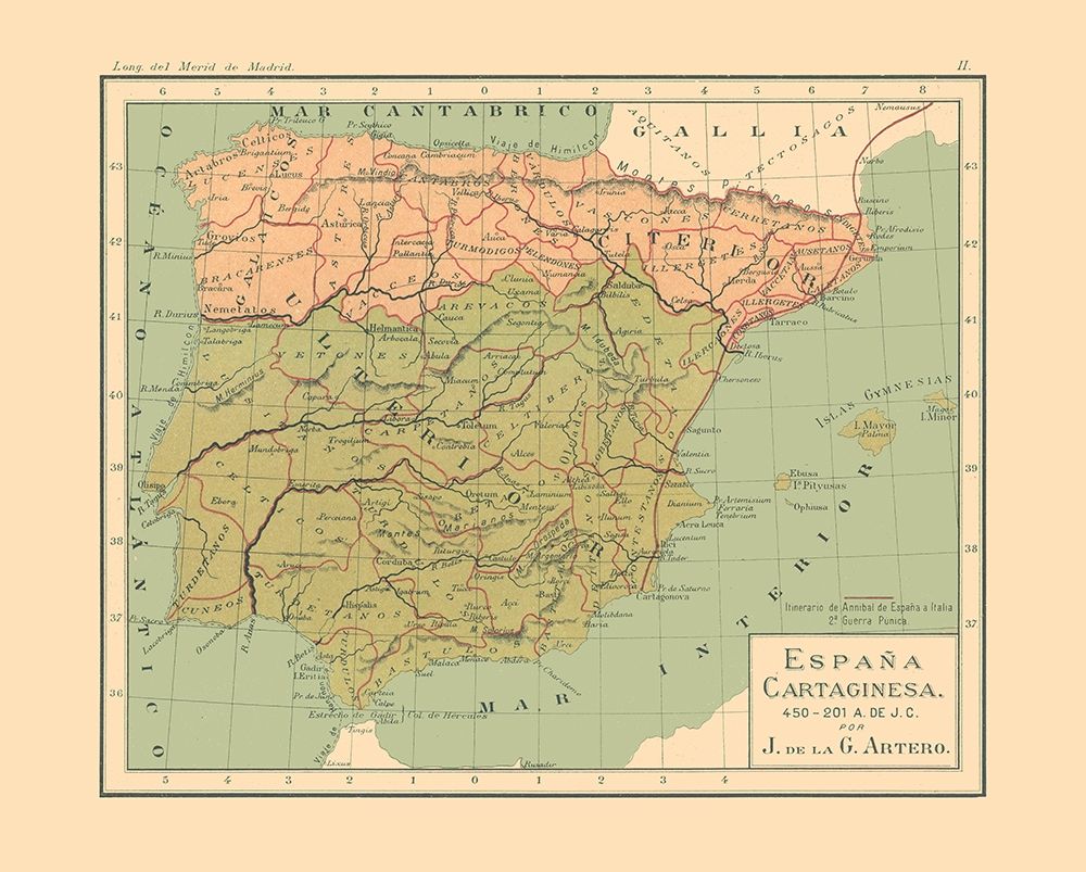 Spain 450 BC to 201 BC - Artero 1879