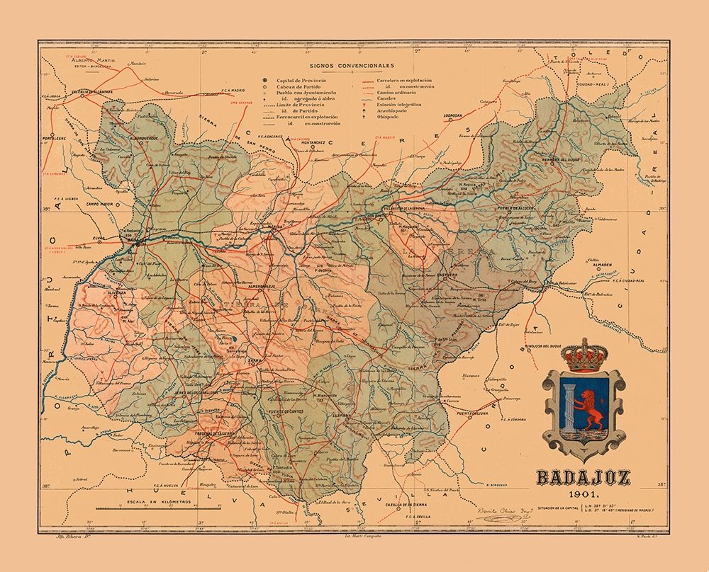 Badajoz Spain 1901 - Martine 1904