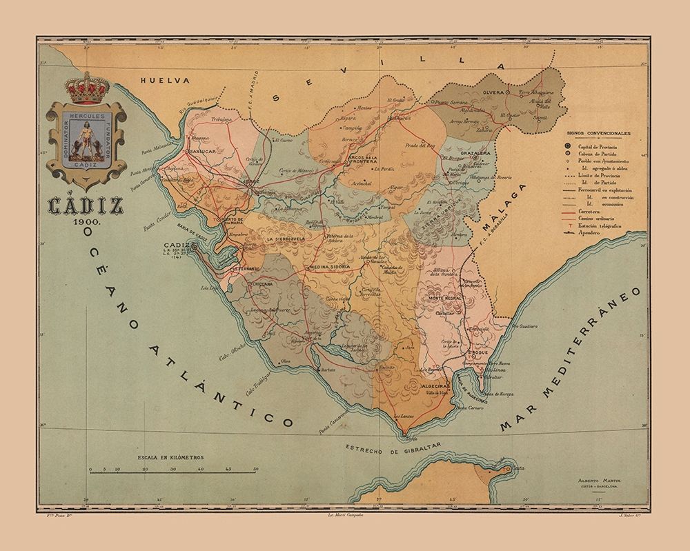 Cadiz Spain 1900 - Martine 1904