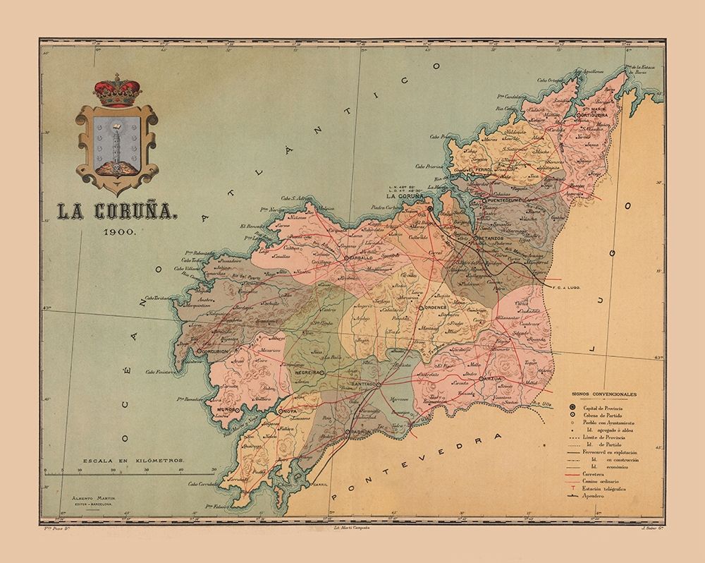A Coruna Spain 1900 - Martine 1904
