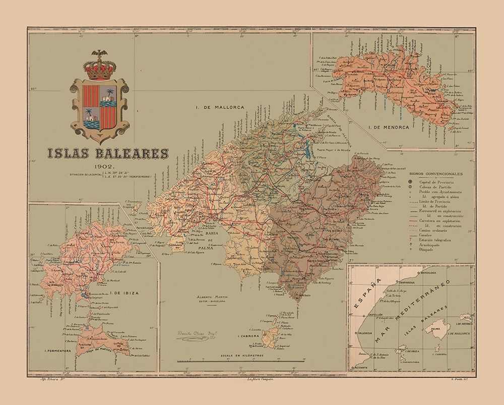 Balearic Islands Spain 1902 - Martine 1904
