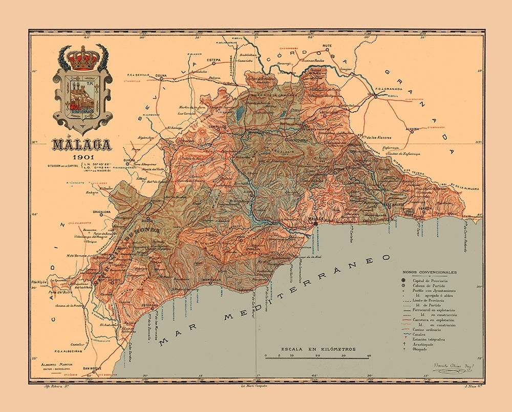 Malaga Spain 1901 - Martine 1904