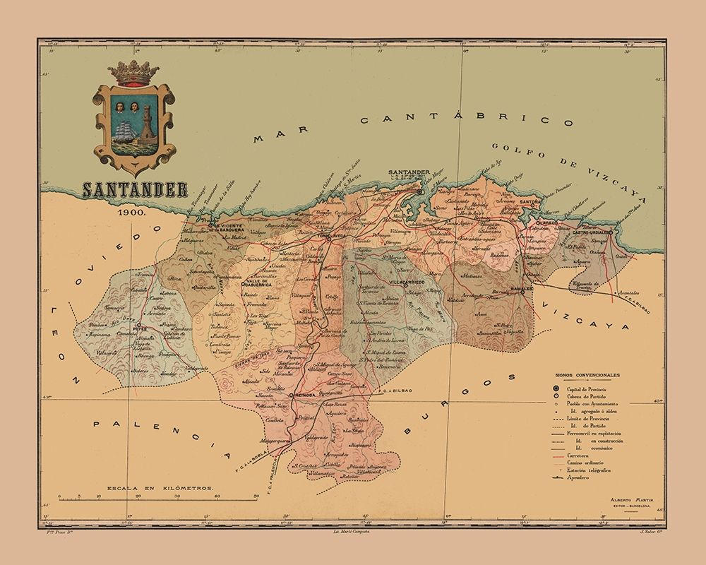 Santander Spain 1900 - Martine 1904
