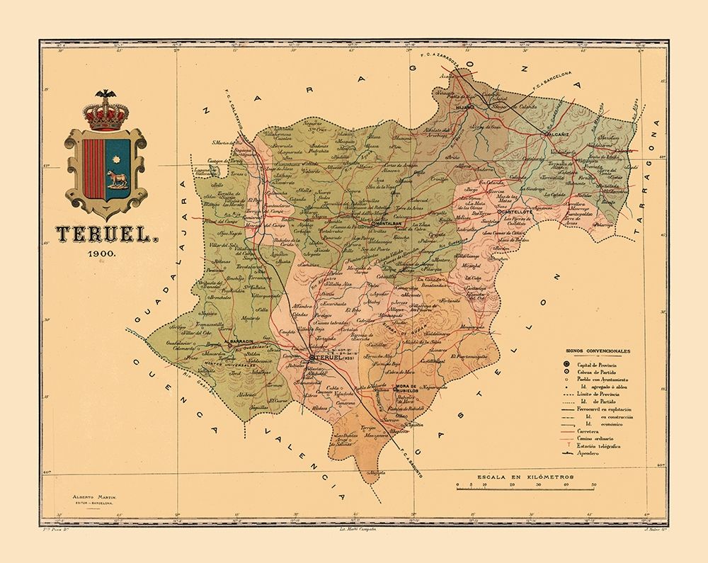 Teruel Spain 1900 - Martine 1904