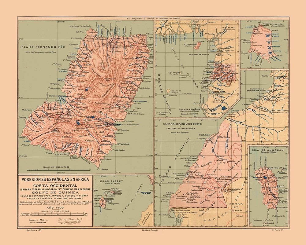 Spanish Possessions Africa - Martine 1904