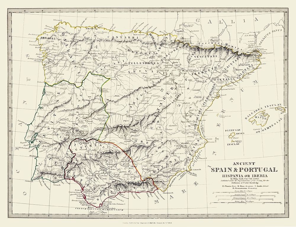 Ancient Spain Portugal - Chapman 1830