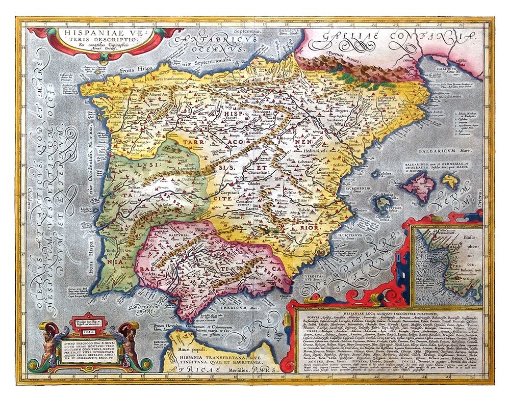 Ancient Spain - Ortelius 1586