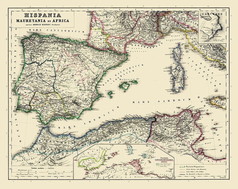Spain North Africa - Kiepert 1903