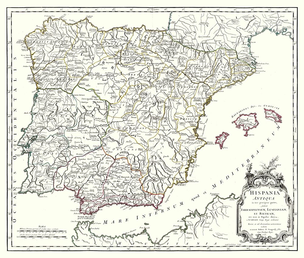 Ancient Spain - Vaugondy 1757