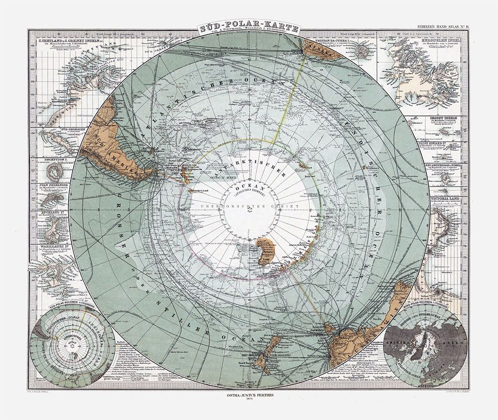 South Pole - Perthes 1875