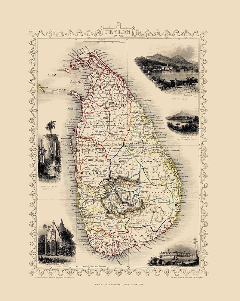 Asia Sri Lanka - Tallis 1851