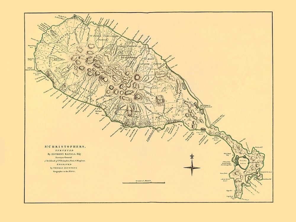 St Kitts St Christophers Caribbean - Jefferys 1768